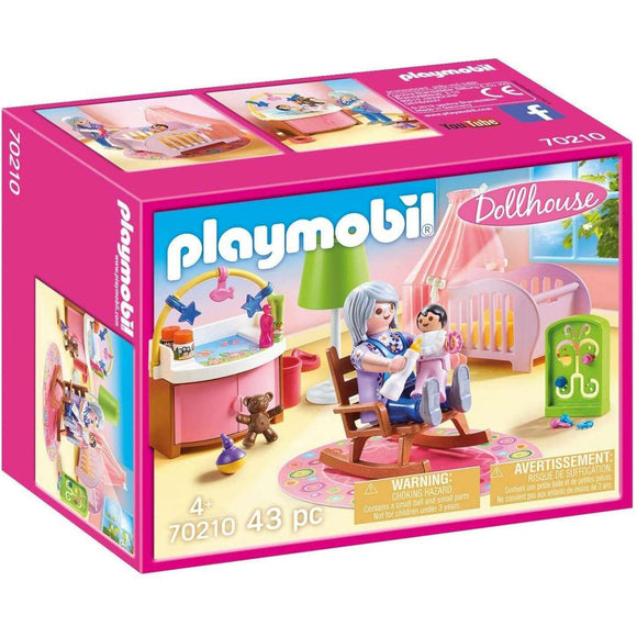 Spar King-Playmobil Dollhouse 70210 Babyzimmer Spielzeug Spielset 43 Teile Ab 4 Jahren
