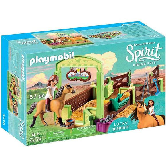 Spar King-Playmobil Spirit 9478 Spielzeug-Pferdebox Lucky & Spirit Spielset mit Zubehör