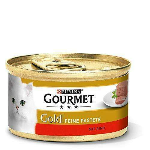 Spar King-Purina Gourmet Gold Feine Pastete Rind Katzennassfutter Tiernahrung 12 x 85 g