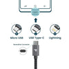 Spar King-Rampow USB C auf USB 3.0 Kabel Ladekabel QC 3.0 Android Huawei 2 m Grau