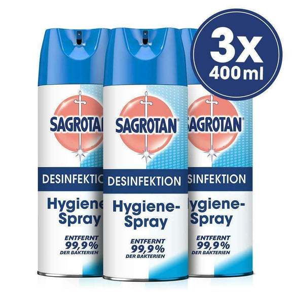 Spar King-Sagrotan Hygiene-Spray Desinfektion Bakterien Pilze Viren 3 x 400 ml 3er Pack