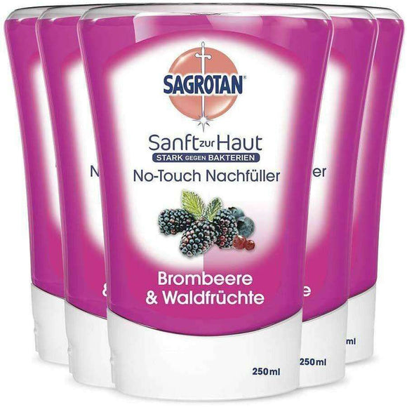 Spar King-Sagrotan No-Touch Nachfüller Brombeere Waldfrüchte Handseife 5 x 250 ml 5er Pack