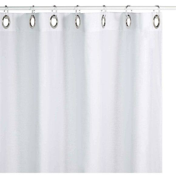 Spar King-Sealskin Textil-Duschvorhang Coloris 180 x 200 cm 12 Ösen waschbar Weiß
