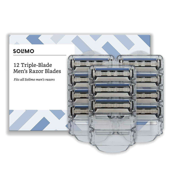Spar King-Solimo 3-fach-Klingen für Herrenrasierer Komfortklingen Ersatzklingen 12er Pack