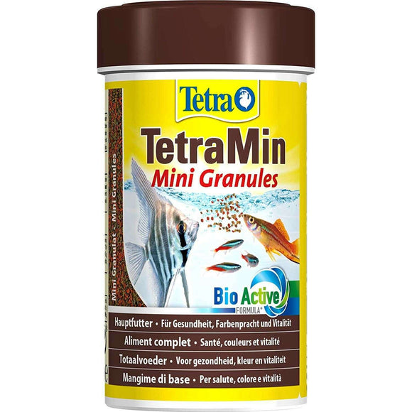 Spar King-TetraMin Mini Granules Hauptfutter Granulatform Zierfische Salmler Barben 100 ml