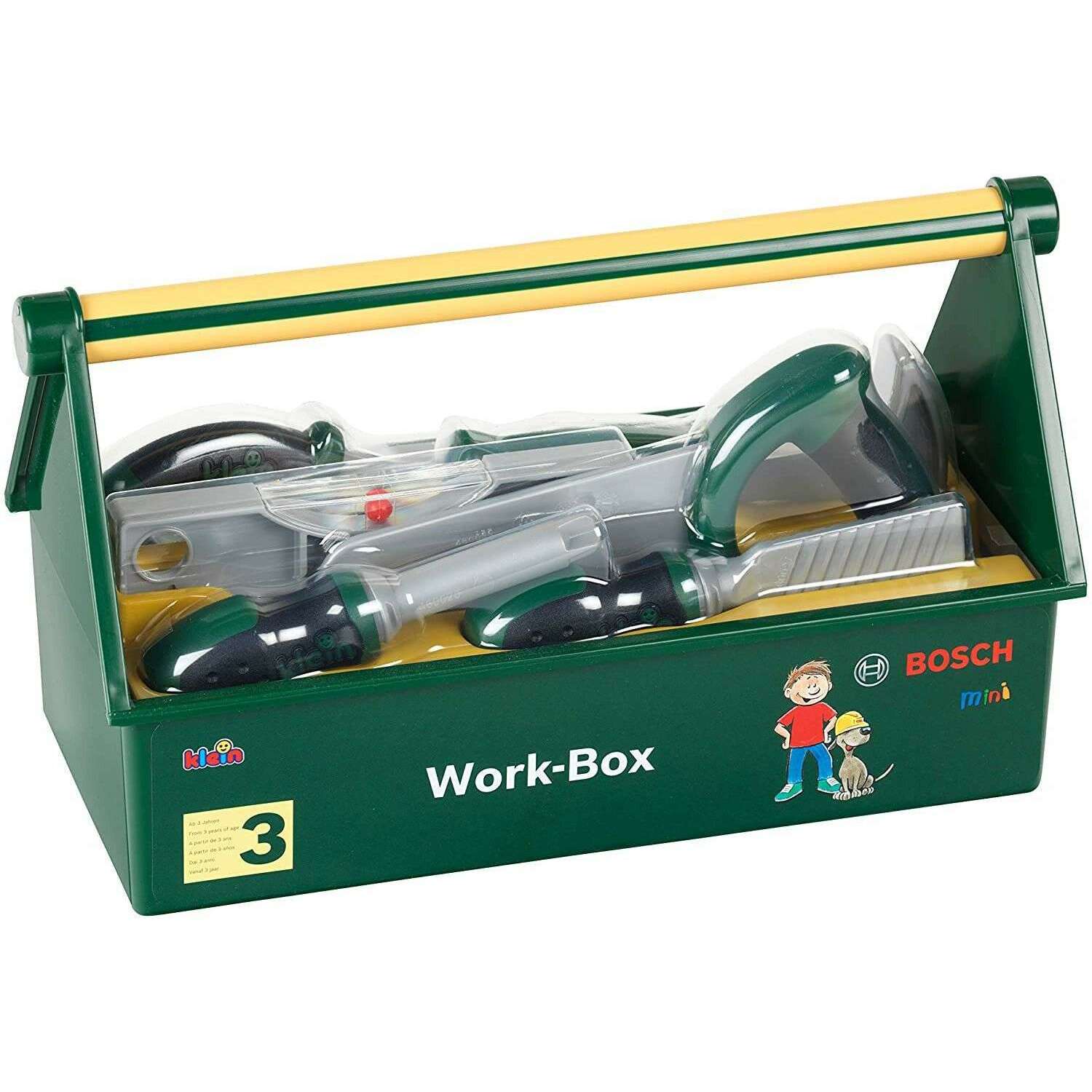 Theo Klein 8573 Bosch Work-Box Werkzeugkasten Kinder Spielzeug Spielse –  Spar King