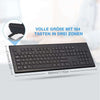 Spar King-TOPELEK Slim Tastatur Kabellos 2.4GHz QWERTZ Deutsches Layout Nano USB Empfänger