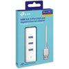Spar King-TP-Link UE330 USB 3.0 Port Hub Gigabit-Adapter Plug & Play Windows PC Mac weiß