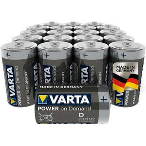 Spar King-VARTA Power on Demand D Mono Batterien LR20 Smart Home TV Hifi Einweg 20er Pack