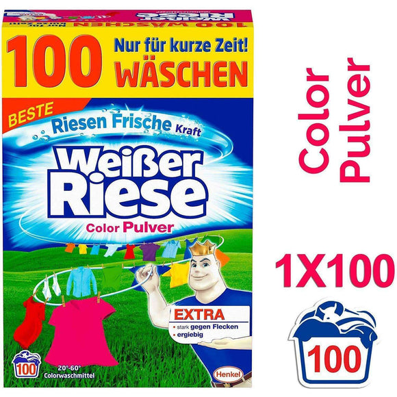 Weißer 100 Waschladungen Pulver King Waschmittel – Riese 1e Spar Waschpulver Color