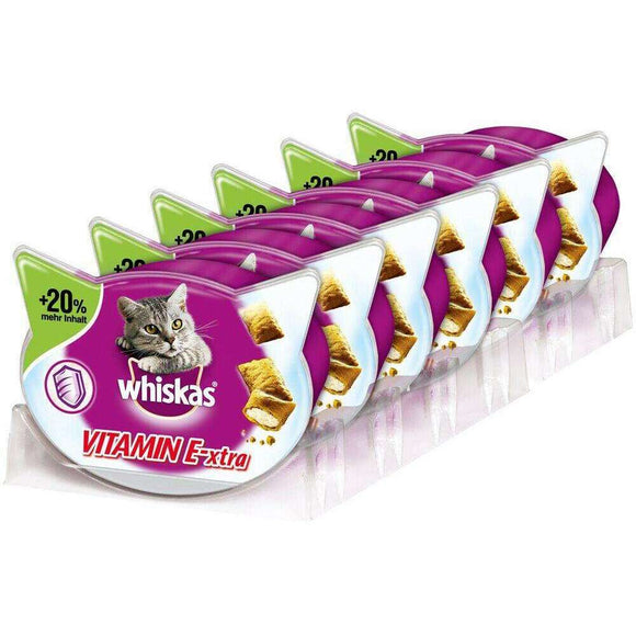 Spar King-Whiskas Vitamin E-xtra Huhn Katzensnacks Knuspertaschen 6 x 72 g 6er Pack