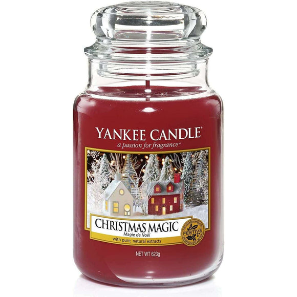 Spar King-Yankee Candle Christmas Magic Große Kerze im Glas Paraffinwachs Duftkerze 623 g