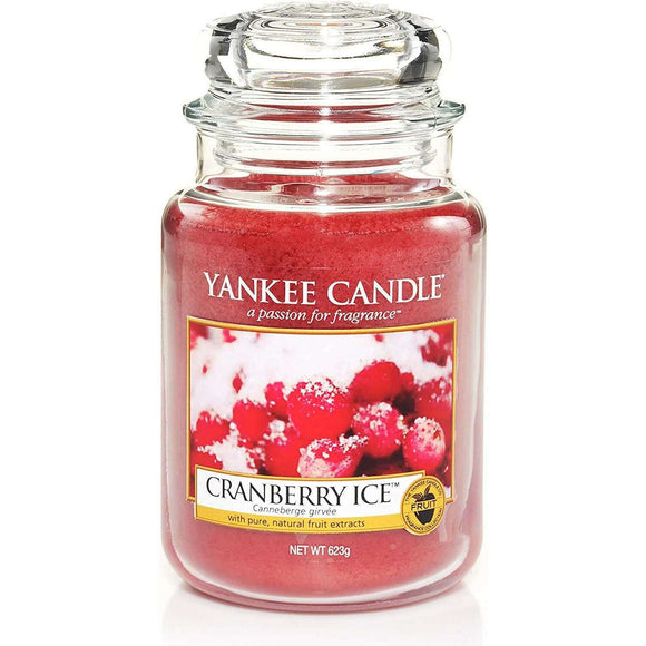 Spar King-Yankee Candle Cranberry Ice Große Kerze im Glas Paraffinwachs Duftkerze 623 g