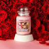 Spar King-Yankee Candle Fresh Cut Roses Große Kerze im Glas Paraffinwachs Duftkerze 623 g